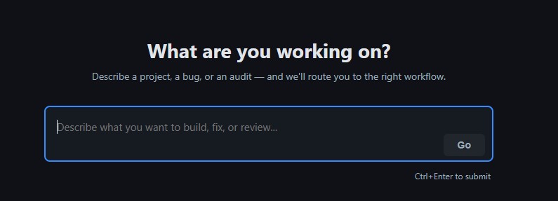 ECHOIT Guided Mode — describe what you want to build and ECHOIT routes it through the right workflow